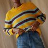 Clothing CARON CALLAHAN | Fletcher Sweater | Canary Stripe Mohair