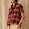 Clothing CARON CALLAHAN | Wesley Shirt | Crimson Embroidered Plaid