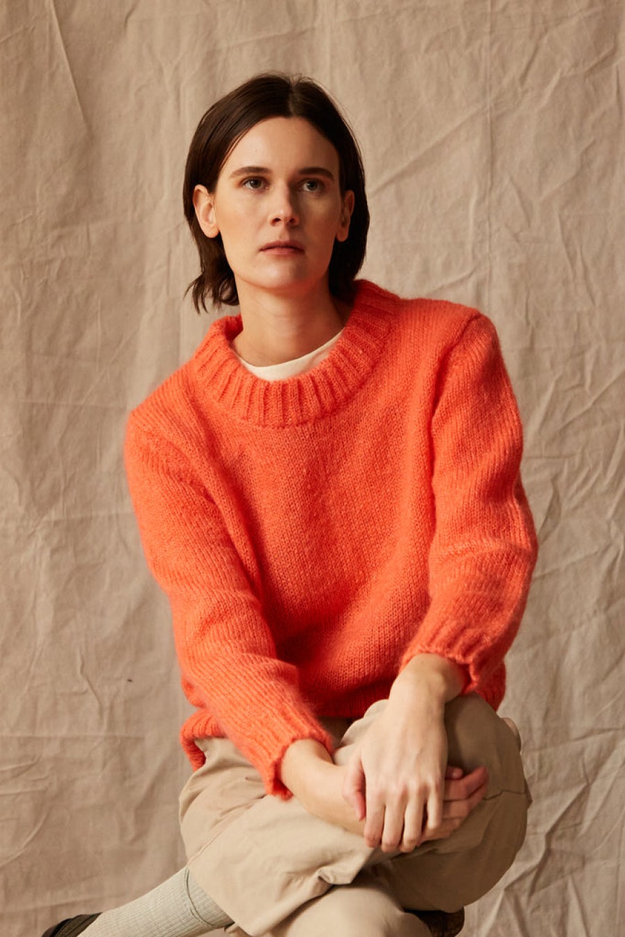 Clothing CARON CALLAHAN | Fletcher Sweater | Coral Mohair