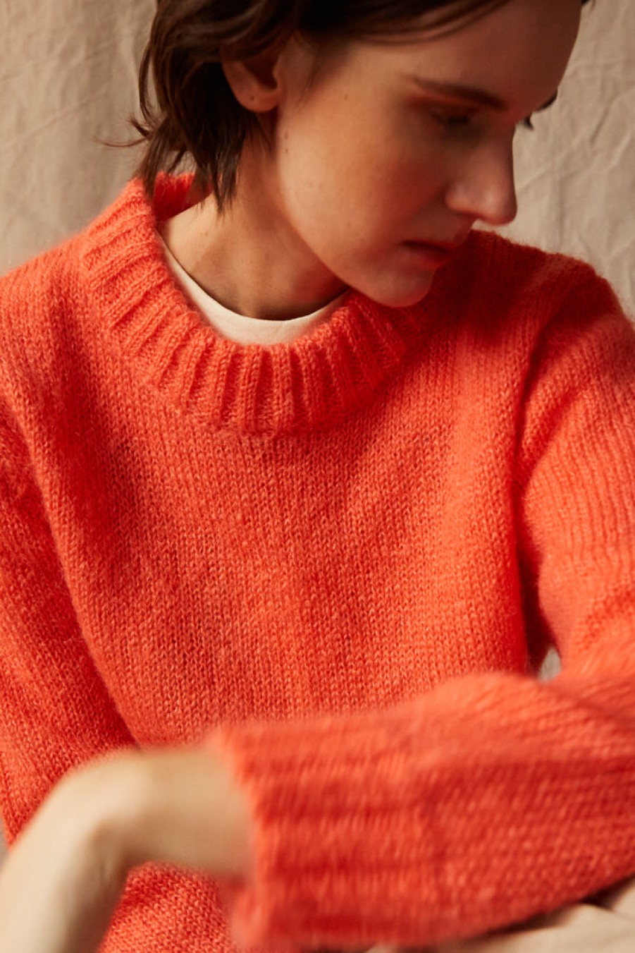 Clothing CARON CALLAHAN | Fletcher Sweater | Coral Mohair