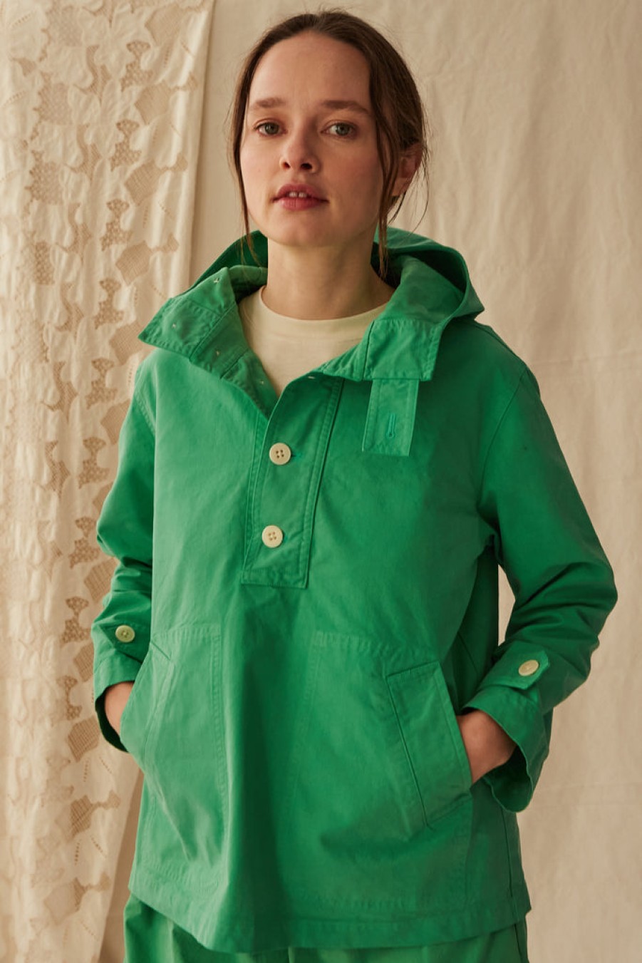 Clothing CARON CALLAHAN | Patmos Anorak | Jade Twill