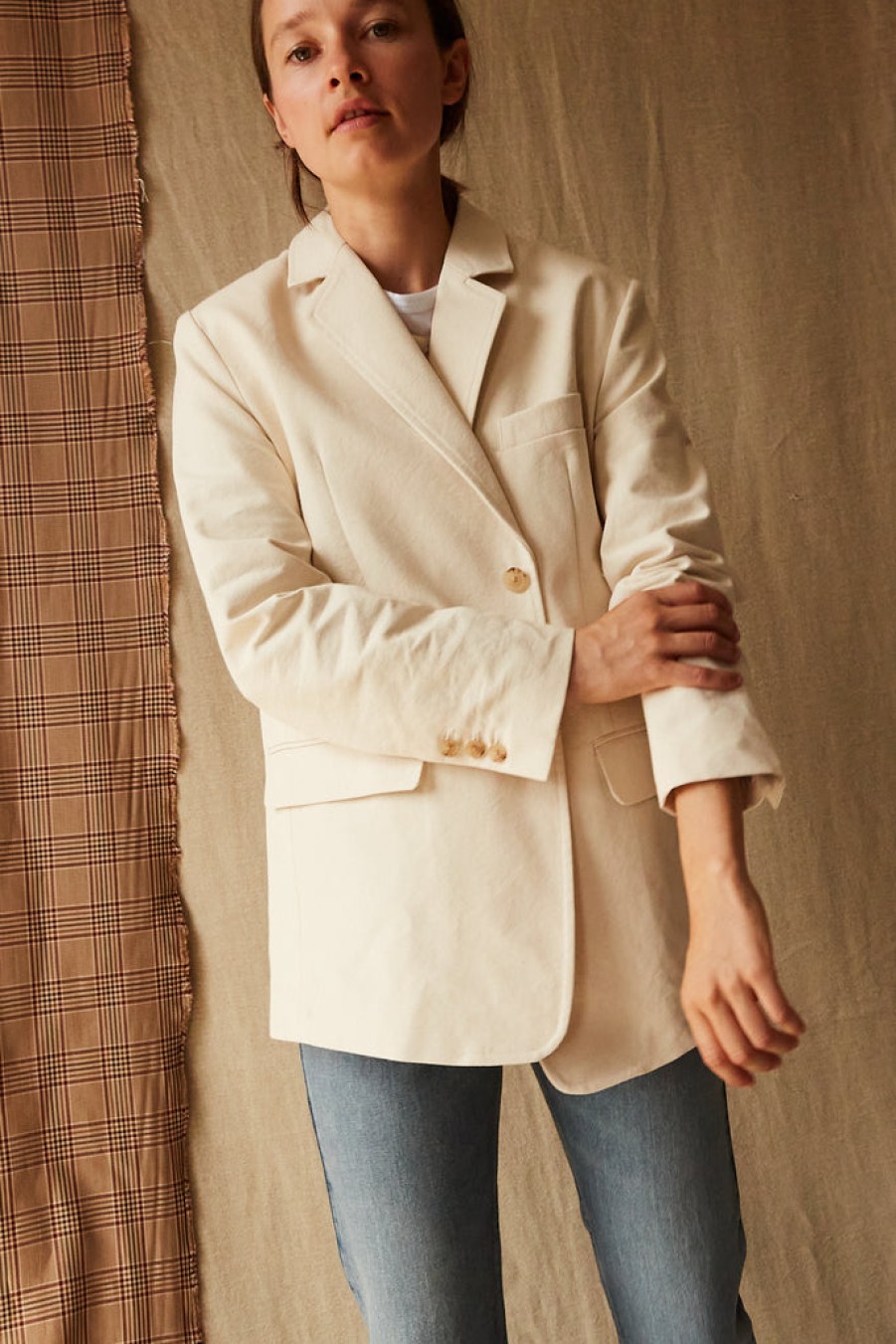 Clothing CARON CALLAHAN | Claudia Jacket | Cream Canvas