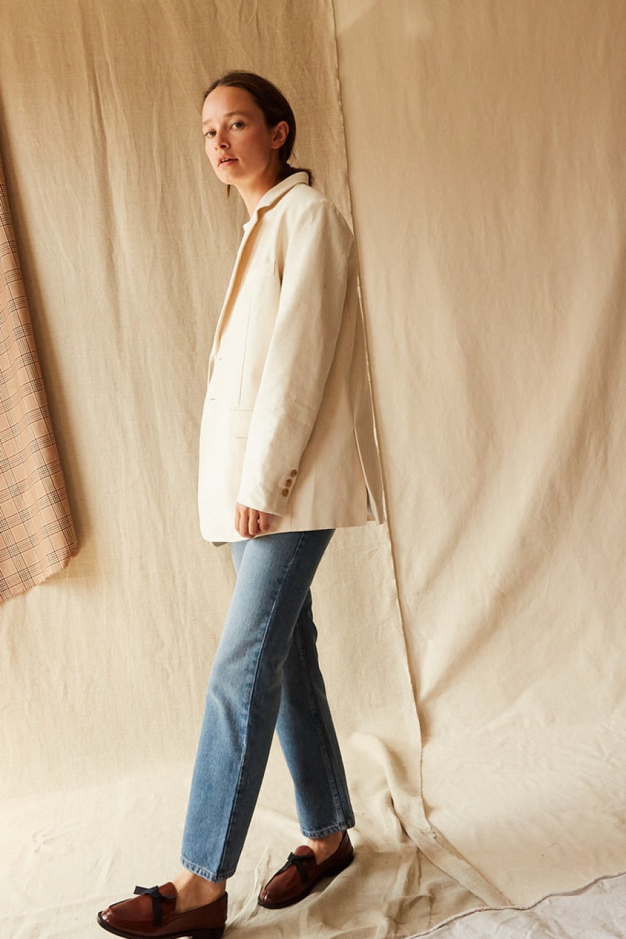 Clothing CARON CALLAHAN | Claudia Jacket | Cream Canvas