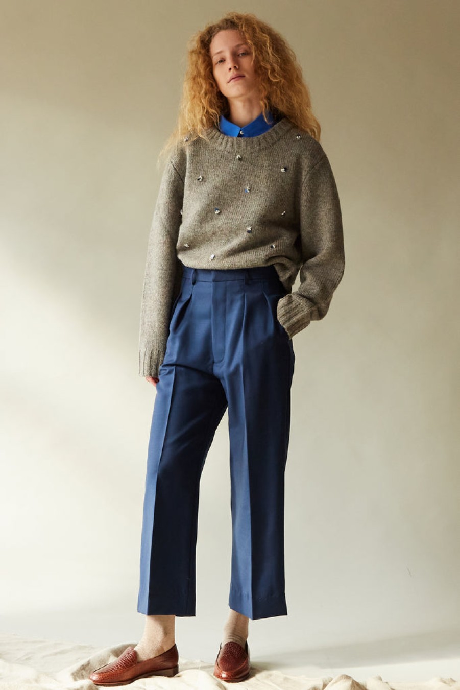 Clothing CARON CALLAHAN | William Pant | Marine Tropical Wool